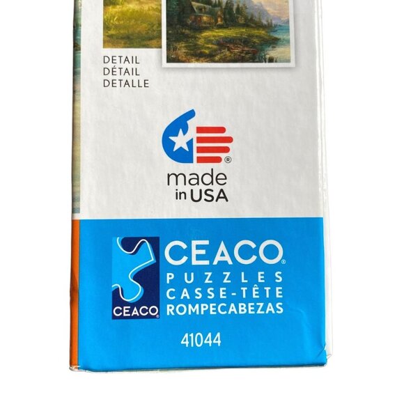 NEW CEACO Thomas Kincade A Father’s Perfect Day Painting Puzzle 1000 Piece 27x20 - Picture 7 of 8